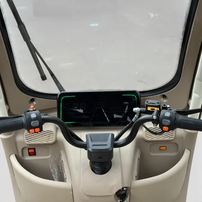 Триместна електрическа триколка с покрив Bullmax Калинка Премиум, 3000W, 72V/20Ah, 6 батерии, EEC Сертификат, Сива - 2630