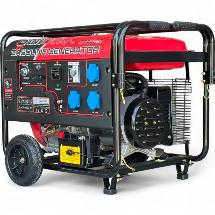 Бензинов агрегат за ток Bullmax 7KW, Монофазен, AVR, 420сс, Ел. Старт, Преносим - 1956