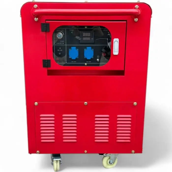 Обезшумен Бензинов Генератор за ток Bullmax 12.5KW, Монофазен, AVR, 15kVa, Подвижен, Водоустойчив - 1501