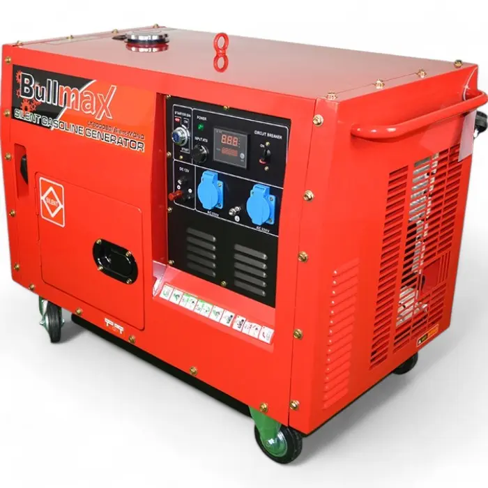 Обезшумен Бензинов Генератор за Ток Bullmax 7.5KW Монофазен, Водозащитен, ATS Табло, Дисплей, AVR, GX760, 4-тактов - 1470