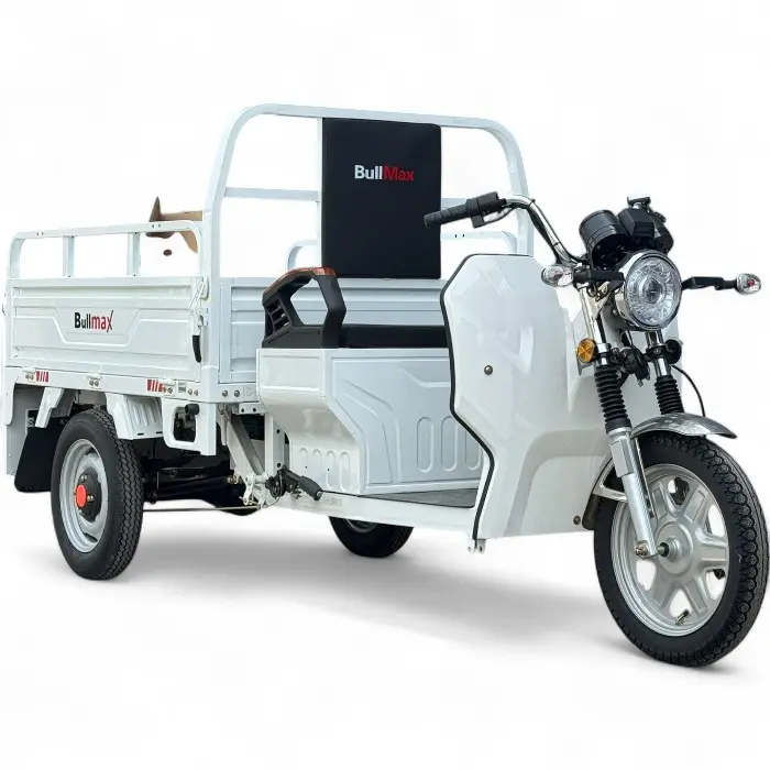 Селскостопанска Електрическа триколка BullMax Фермерска S-800, 2000W, 48V/45Ah, 600кг товар, Бяла - 2273