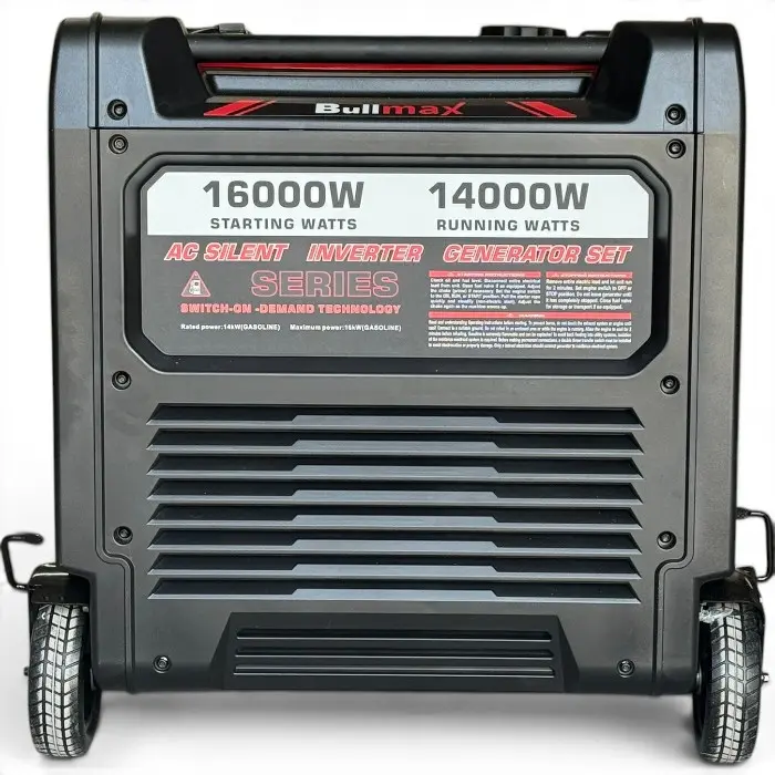 Бензинов инверторен генератор за ток Bullmax 16000i, Преносим, 16KW, Чиста Синусоида, 4-тактов, три вида запалване, монофазен и трифазен ток - 2815