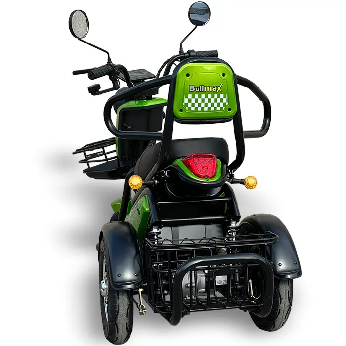 Двуместна електрическа триколка Pudding PRO, 1800W, Диференциал, За двама, Неоново Жълто - 749