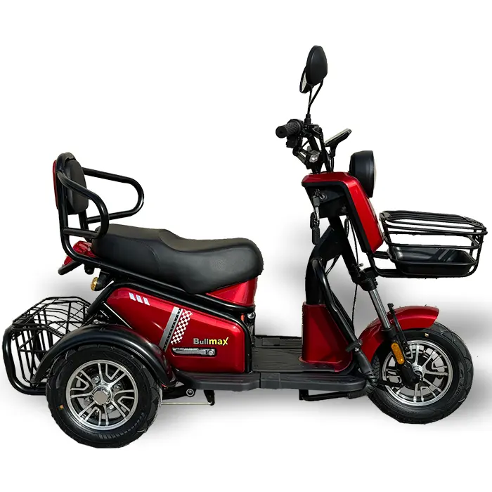Двуместна електрическа триколка Pudding PRO, 1800W, Диференциал, За двама, Неоново Жълто - 752