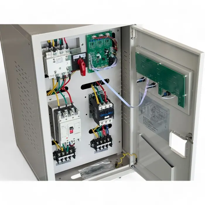 Стабилизатор за ток и напрежение Bullmax тип Servo Motor, трифазен, 30KVA / 18KW, с колелца - 1592