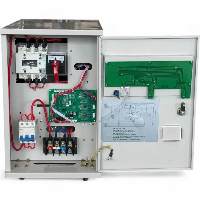 Стабилизатор за ток и напрежение Bullmax тип Servo Motor, монофазен, 15KVA / 12KW, с колелца - 1599