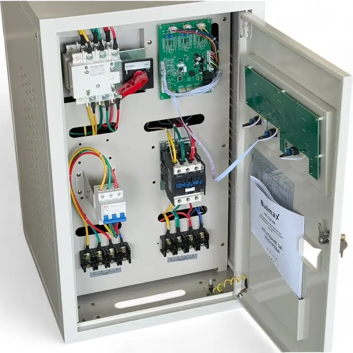 Стабилизатор за ток и напрежение Bullmax тип Servo Motor, трифазен, 20KVA / 12KW, с колелца - 1580