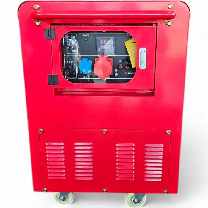 Обезшумен Трифазен Бензинов Генератор за Ток Bullmаx 12.5KW, Трифазен, Водоустойчив, 15kVA, 20HP, Стартер, GK740, AVR - 1497