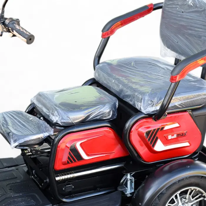 Електрическа триколка Bullmax C1+, 1500W, За трима, 48/20Ah, JUMBO Гуми, Електриково Зелено - 1060