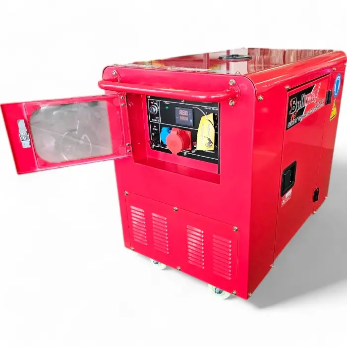 Обезшумен Трифазен Бензинов Генератор за Ток Bullmаx 12.5KW, Трифазен, Водоустойчив, 15kVA, 20HP, Стартер, GK740, AVR - 1498
