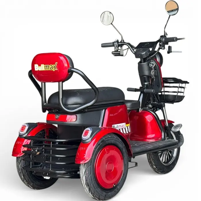 Двуместна електрическа триколка Bullmax Pudding Grand, 2000W, 60V, 20Ah, 5 батерии, 60км преход - 2674