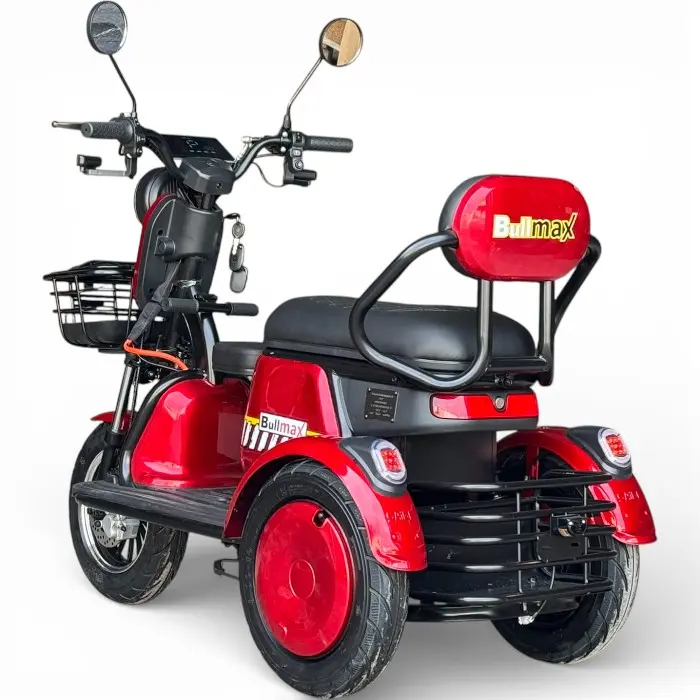 Двуместна електрическа триколка Bullmax Pudding Grand, 2000W, 60V, 20Ah, 5 батерии, 60км преход - 2675