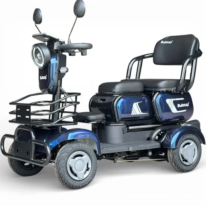 Триместна електрическа четириколка Bullmax C4, 1500W, 48V/20Ah, Маневрена, магнитна спирачка, Хамелеон - 2607