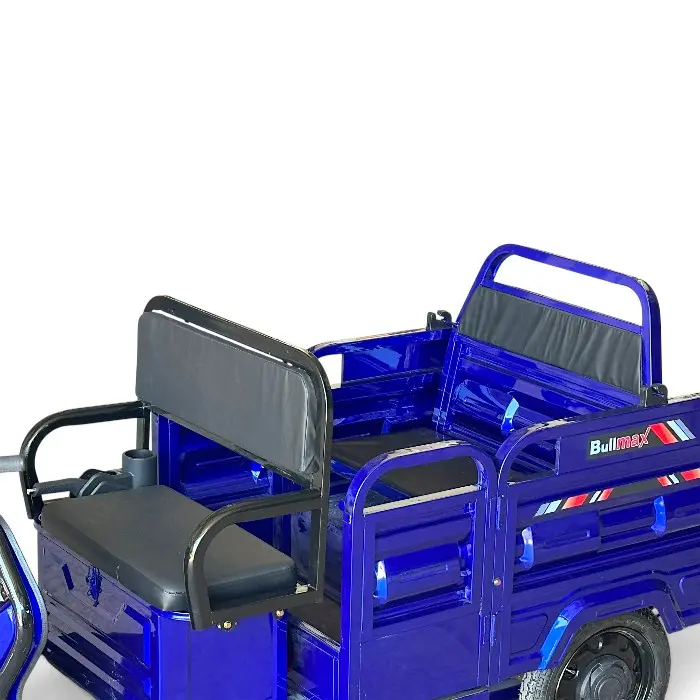 Триместна товарна електрическа карго триколка, 3500W, до 80км пробег, 600кг, Подсилена, за работа, земеделие и транспорт - 2931