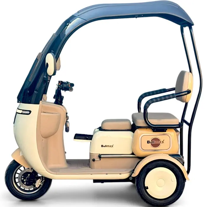 Триместна електрическа триколка с покрив и предно стъкло Bullmax C5, 2000W, 60V/20Аh - 3110