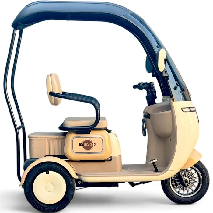 Триместна електрическа триколка с покрив и предно стъкло Bullmax C5, 2000W, 60V/20Аh - 3112