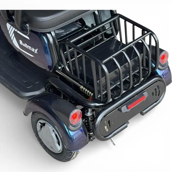 Триместна електрическа четириколка Bullmax C4, 1500W, 48V/20Ah, Маневрена, магнитна спирачка, червена - 2579