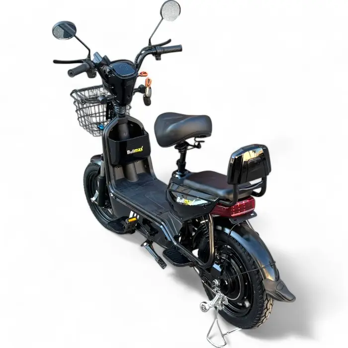 Двуместен електрически скутер с педали, велосипед с педали Bullmax Buzz Max, 16" джанти, 12Ah, 750W, Черен - 1373