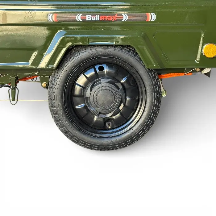 Двуместна Товарна Електрическа Триколка, 2500W, 5 батерии, 60V,20Ah, 500кг, демултипликатор,EEC Сертификат, Военно Зелено - 2666