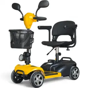 Електрическа четириколка BullMax N1, 350W, Сгъваема, Преносима Батерия, Темпомат, 24V, Неоново Жълта BullMax Електрическа четириколка BullMax N1, 350W, Сгъваема, Преносима Батерия, Темпомат, 24V, Неоново Жълта
