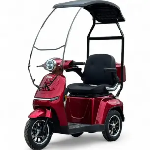 Електрическа триколка с покрив Bullmax R1 Robot, 1500W, 60V/20Ah, CE Сертификат, 25км/ч, Червена