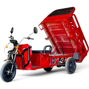 Двуместна електрическа товарна карго триколка, 4000W, 600кг, голяма платформа, 80км пробег, за ферми, стопанства и хотели