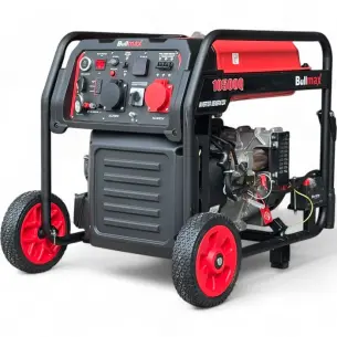 Комбиниран инверторен генератор за ток Bullmax 10500iQ, 10kW, червен, преносим, дистанционно управление, чиста синусоида, 4-тактов BullMax Комбиниран инверторен генератор за ток Bullmax 10500iQ, 10kW, червен, преносим, дистанционно управление, чиста синусоида, 4-тактов