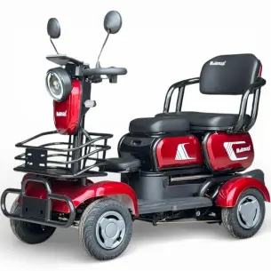 Триместна електрическа четириколка Bullmax C4, 1500W, 48V/20Ah, Маневрена, магнитна спирачка, червена BullMax Триместна електрическа четириколка Bullmax C4, 1500W, 48V/20Ah, Маневрена, магнитна спирачка, червена