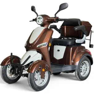 Електрическа четириколка Bullmax B4, LED, 1500W,60V, Магнитна Спирачка, Карамел