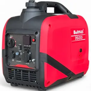 Обезшумен Инверторен Бензинов Генератор за ток Bullmax Bull-3500I, червен, монофазен BullMax Обезшумен Инверторен Бензинов Генератор за ток Bullmax Bull-3500I, червен, монофазен