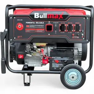 Монофазен Бензинов Генератор за ток Bullmax 7000, 7kW, преносим, AVR, Дисплей, Акумулатор BullMax Монофазен Бензинов Генератор за ток Bullmax 7000, 7kW, преносим, AVR, Дисплей, Акумулатор