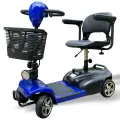 Електрическа четириколка BullMax N1 | 350W, Сгъваема, Преносима Батерия, Темпомат, 24V, Синя - 1995