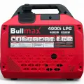 Обезшумен Инверторен генератор за ток Bullmax 4000i LPG, Бензин, Газ, 4.0KW, червен, Дисплей, монофазен, компактен - 2062