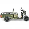 Двуместна Товарна Електрическа Триколка, 2500W, 5 батерии, 60V,20Ah, 500кг, демултипликатор,EEC Сертификат, Военно Зелено - 2656