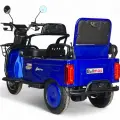 Двуместна електрическа триколка Bullmax A10 Premium, 2800W, 5 батерии, 350кг товароносимост, СЕ сертификат, синя - 2416