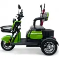 Триместна електрическа триколка Bullmax C2+ за възрастни и трудноподвижни 60V, 20Ah, 5 батерии, 800W, подарък бастун и чадър, Неоново Зелено - 1241