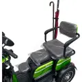 Триместна електрическа триколка Bullmax C2+ за възрастни и трудноподвижни 60V, 20Ah, 5 батерии, 800W, подарък бастун и чадър, Неоново Зелено - 1244