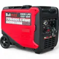 Обезшумен Инверторен генератор за ток Bullmax 6500i LPG, 6.5KW, Бензин, Газ, Дистанционно управление, ел. старт, червен, преносим, две гнезда, чиста синусоида - 2081