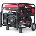 Бензинов генератор за ток Bullmax 7.0kW, Трифазен, червен, преносим, дисплей, 16hp - 2130