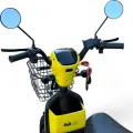 Двуместен електрически скутер с педали, велосипед с педали Bullmax Buzz Max, 16" джанти, 12Ah, 750W, Неоново жълто - 1379