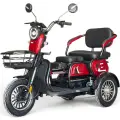Електрическа триколка Bullmax C1+, 1500W, За трима, 48/20Ah, JUMBO Гуми, Червена Перла