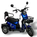 Двуместна електрическа триколка Pudding Premium, 1200W, Дълга платформа, Диференциал, За двама, Синя Перла - 1669
