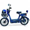 Електрически скутер - велосипед с педали Bullmax Balkan 750W, за двама, 20 инча джанти, 80+ км пробег, син - 1312