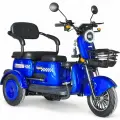Триместна електрическа триколка Bullmax R3, 60V,20A, 2000W, 10 инча гуми, 5 батерии, задно предаване, Синя Перла - 2225
