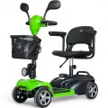 Електрическа четириколка BullMax N1, 350W, Сгъваема, Преносима Батерия, Темпомат, 24V, Неоново Зелена