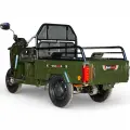 Двуместна Товарна Електрическа Триколка, 2500W, 5 батерии, 60V,20Ah, 500кг, демултипликатор,EEC Сертификат, Военно Зелено - 2667